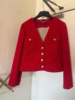 Vintage J. Crew Red Tweed Jacket
